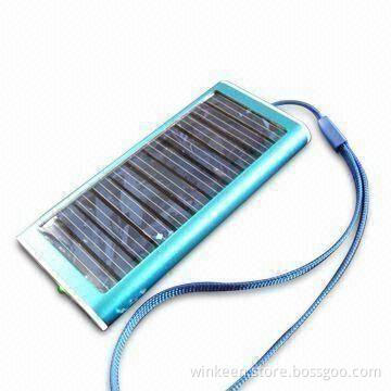 Portable Solar Mobile Phone Charger with 1,350mAh Battery Capacity, Different Colors are Available
